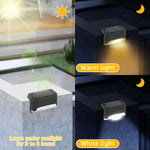 lumière solaire marron blanc moderne extérieure jardin patio escaliers décoration éclairage led vis fixations