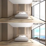 rideau confidentialité blanc moderne autoadhésif protection uv isolation thermique transparent commandez vous même