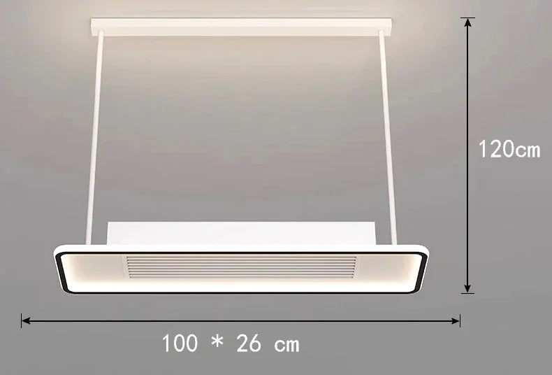 plafonnier led moderne blanc rectangulaire grille ventilation salon chambre minimaliste