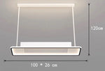 plafonnier led moderne blanc rectangulaire grille ventilation salon chambre minimaliste