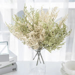 bouquet artificiel moderne fleurs mixtes couleurs chaudes herbe soie décoration table événement mariage