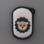 gant bain enfant dessins animaux cordon ajustable blanc bleu rose jaune