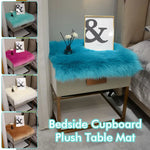 tapis moderne acrylique pelucheux blanc bleu rose décoration intérieure carré salon
