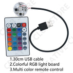 Plaque LED multicolore blanc noir rouge verte bleue télécommande câble USB circulaire moderne