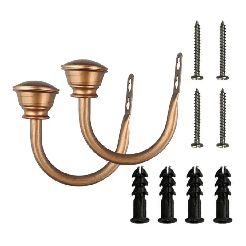 boucles rideaux fer noir bronze classiques fixations vis