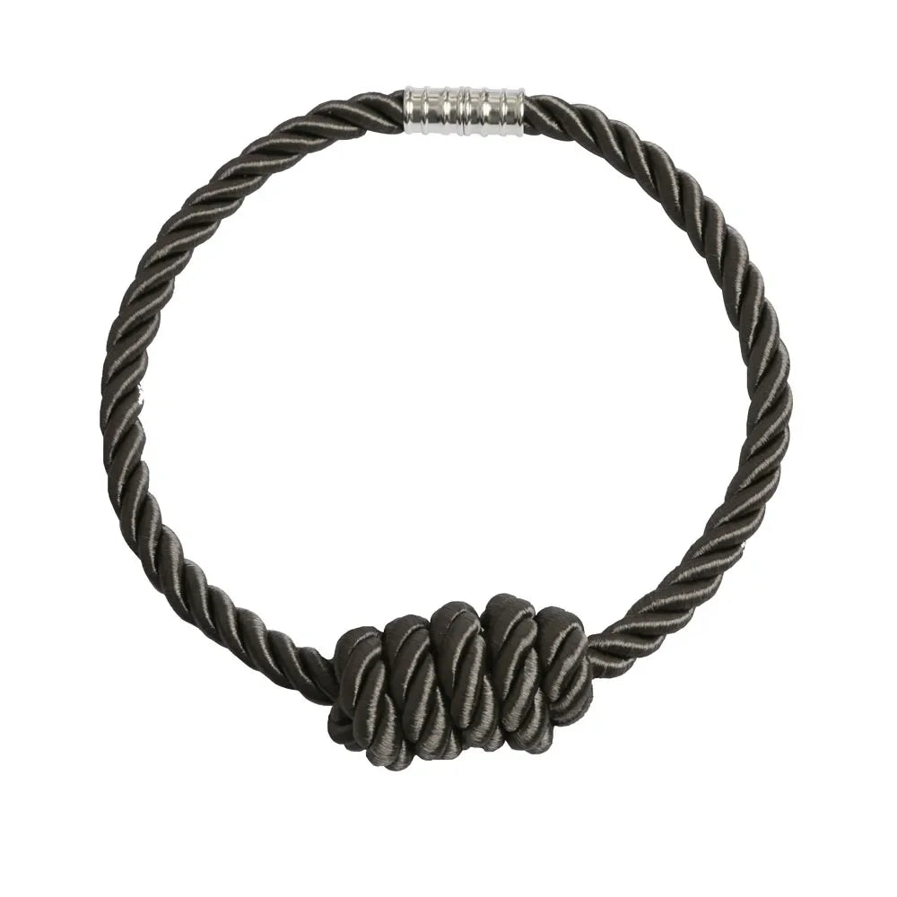 corde rideaux moderne boucle magnétique beige noir argent facile decorationintérieur