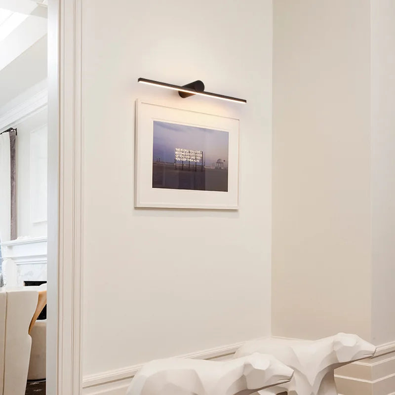 applique murale led moderne éclairage quotidien noir mat fixée mur cuisine salle manger chambre
