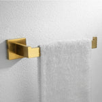 accessoires salle bain doré moderne porte serviettes support papier toilette porte savon vis montage