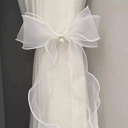 ruban fenêtre blanc organza décoratif adhésif translucide rideau maison salon moderne