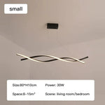 suspension lumineuse moderne pendentif led ondulé blanc doré gris réglable