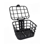 panier avant vélo noir sac guidon couvercle plastique moderne utilitaire fixations métalliques aérée grille