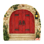 porte miniature artisanale résine couleurs rose bleu rouge motifs floraux trèfle celtique décoratif extérieur