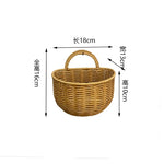 panier marron clair tressé traditionnel opacité sans fixation salon cuisine jardin