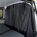 rideau voiture noir uni opaque moderne coussins tête table pliante