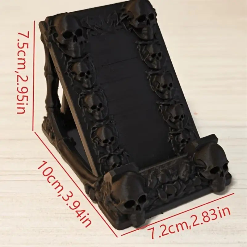 support téléphone gothique crâne os décoration noir texture 3D macabre