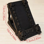 support téléphone gothique crâne os décoration noir texture 3D macabre