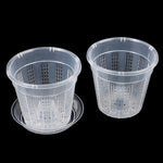 pots fleurs transparents perforés modernes assiette drainage jardinière jardin domestique