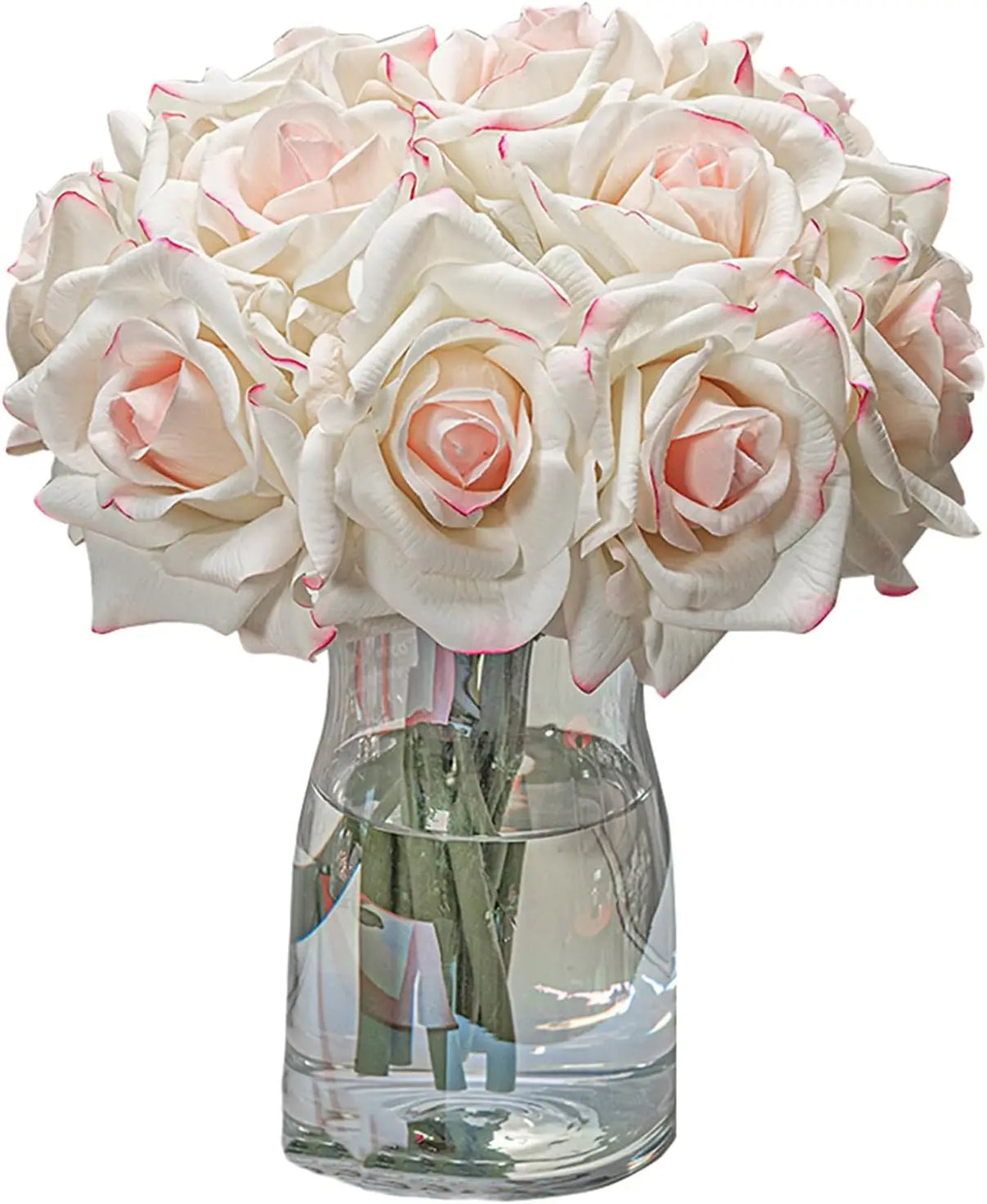 bouquet fleurs artificielles soie rose blanc nuances roses intérieur mariage décoration festive