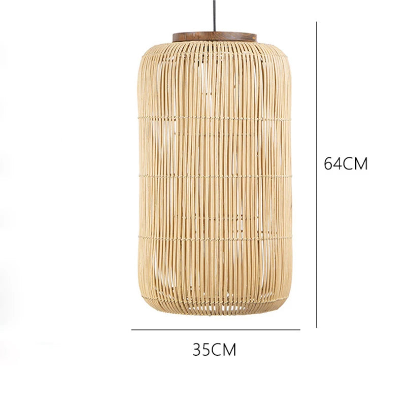lampe suspendue rattan moderne ampoule filament noir beigeclair chambre salonhôtel