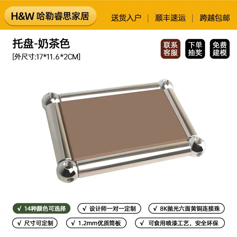 support rangement moderne acier inoxydable transparent élégant vis finition lisse minimaliste