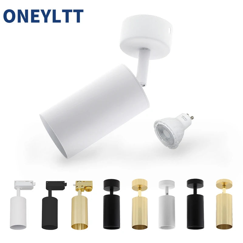 Spot LED moderne or blanc noir ampoule gu10 murale surface fixations vis