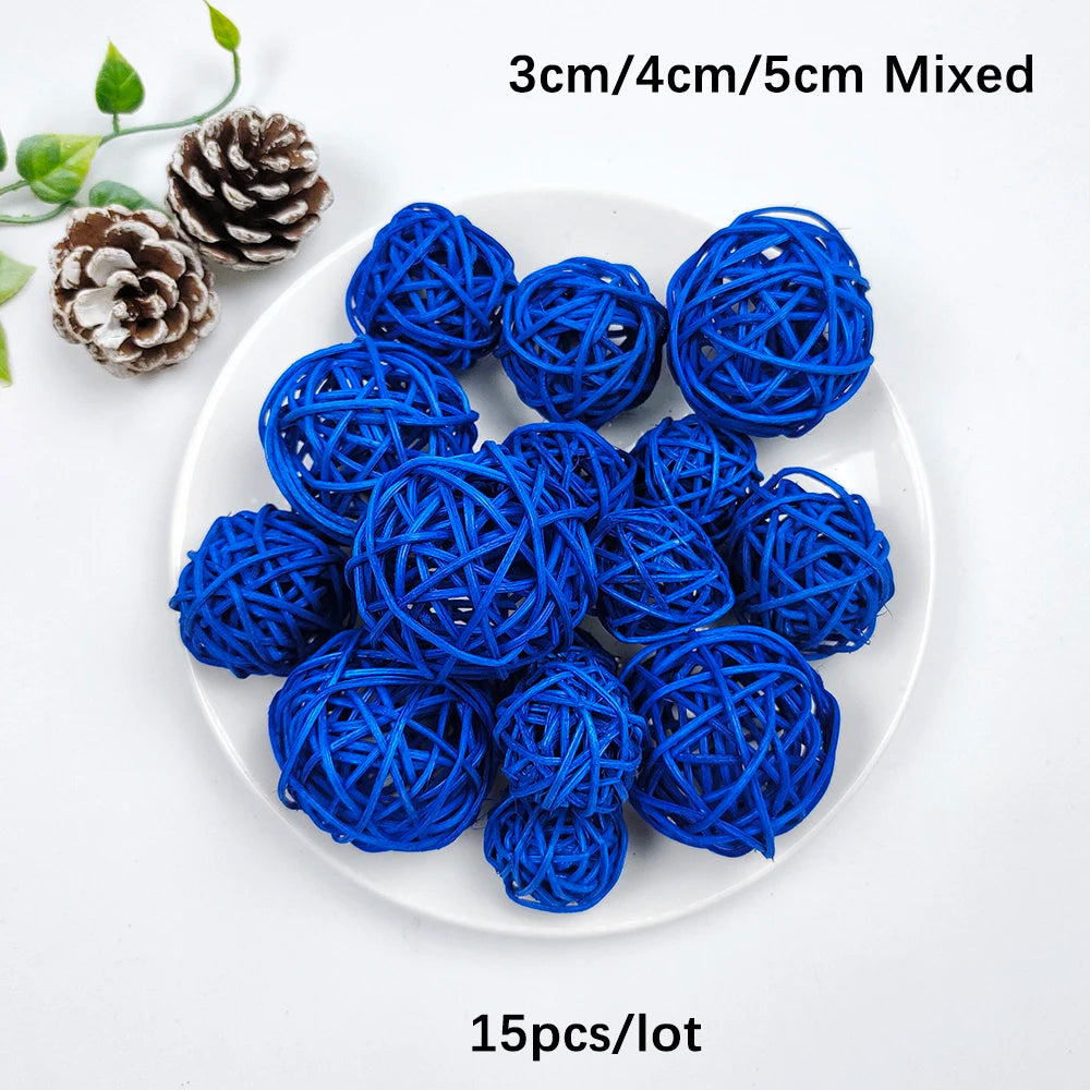 décoration artisanale boules coeurs rotin multicolores tressées anniversaire mariage festive