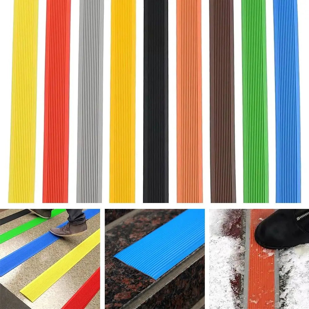bandes antidérapantes adhésives 1m rayures verticales rouge vert bleu gris modernes sécurité sol tapis
