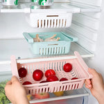 organiseur réfrigérateur rose bleu blanc grille perforations moderne clips pliables.storage.box.frigo
