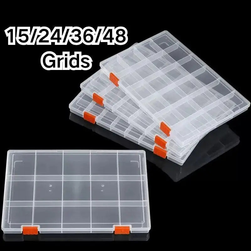 boîte rangement transparente 48 compartiments clips modernes bijoux accessoires exposé organiser trưng bày