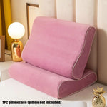 coussin bleu uni doux moderne taille 50x30cm zip caché confortable chambre coucher