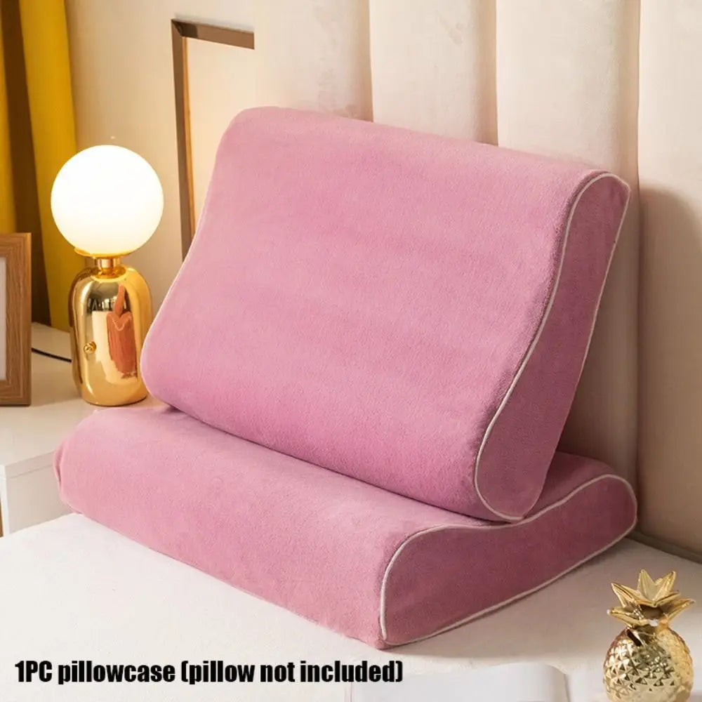 coussin bleu uni doux moderne taille 50x30cm zip caché confortable chambre coucher