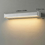 lampe murale led moderne ip65 350 rotatable noir verre trempé 235mm 335mm