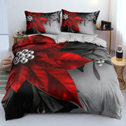 Parure de lit florale 3D personnalisable - Housse de couette fleuri en microfibre - Ombre Interieur