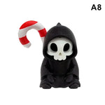 figurines squelette crâne bonbons casque livre halloween decoration maison erotique cartoony