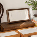 cadre photo bois minimaliste marron clair blanc decoration intérieur japonais rustique