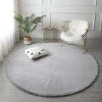 tapis rond velours noir gris moderne maison laveable polyester minimaliste chambre sofa chevet