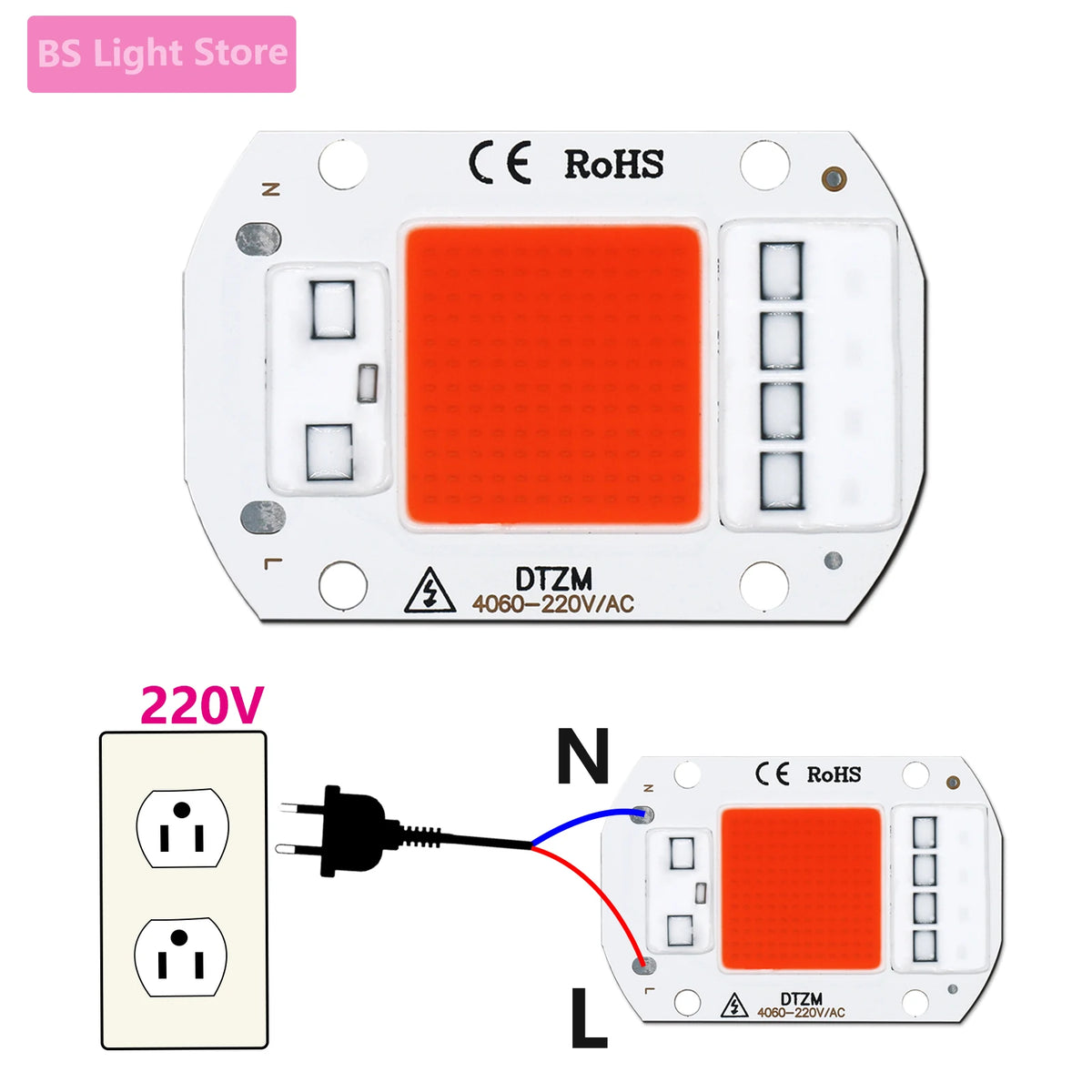 ampoule led full spectrum 5w 10w 20w 30w 50w blanc orange moderne sans driver
