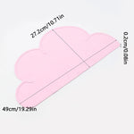 tapis silicone nuage bleu rose gris sous plat animal nourriture décoration mignonne enfantine