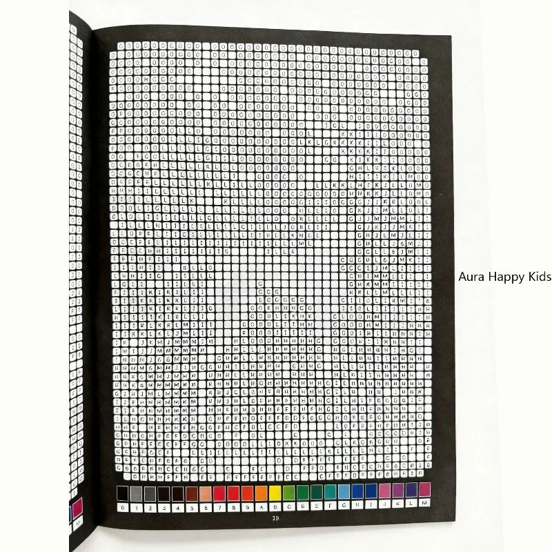 livre coloriage pixel art motifs géométriques moderne enfantin crayon pages multicolores guides numériques