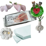 pâte modeler sèche auto durcissante blanche texture grumeleuse créative artisanale figurines pinceau plateaux cœur