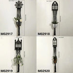 support plante suspendu macramé géométrique noir artisanal moderneintérieur décoration salon balcony