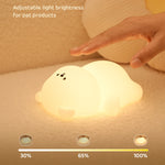 lampe chevet silicone ours blanc translucide moderne lampes nuit enfants ambiance cute flat bear