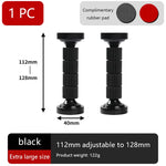 support fixation vis noir bagues rayures modernes anti secouement téléscopique adjustable matériaux attaches auto