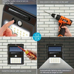 lampe murale solaire led 100 led induction ip65 moderne détecteur mouvement