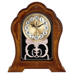 horloge décorative marron foncé rétro chiffres arabes transparente fleurs artificielles vintage européenne