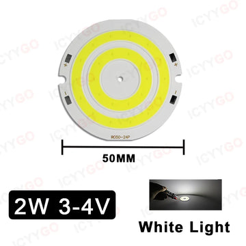 plaque led 2w 50mm blanc rouge vert jaune rayures concentriques modernes 3000k 4200k 6500k