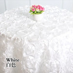 nappe table élégante roses relief violet blanc moderne texturée 120cm rond