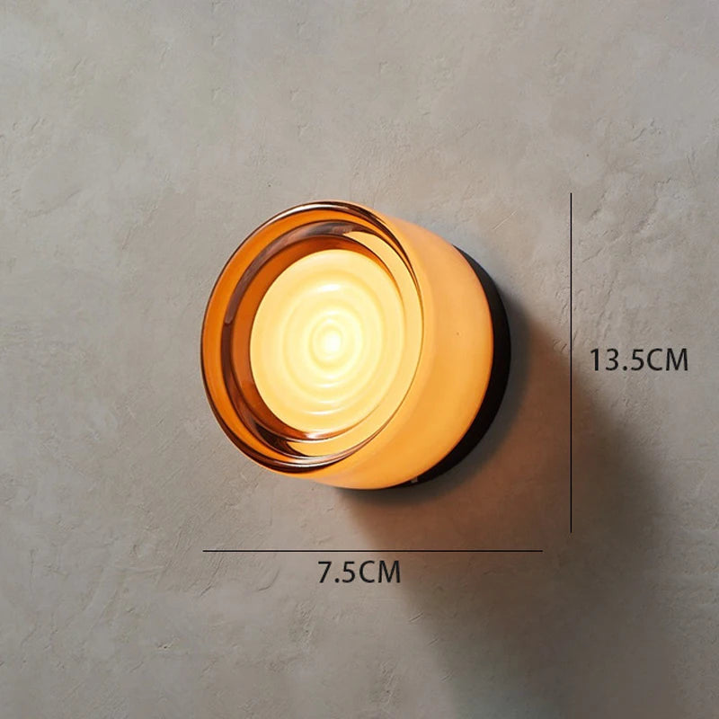 lampe murale moderne blanc orange gris éclairage quotidien led verre fixée mur