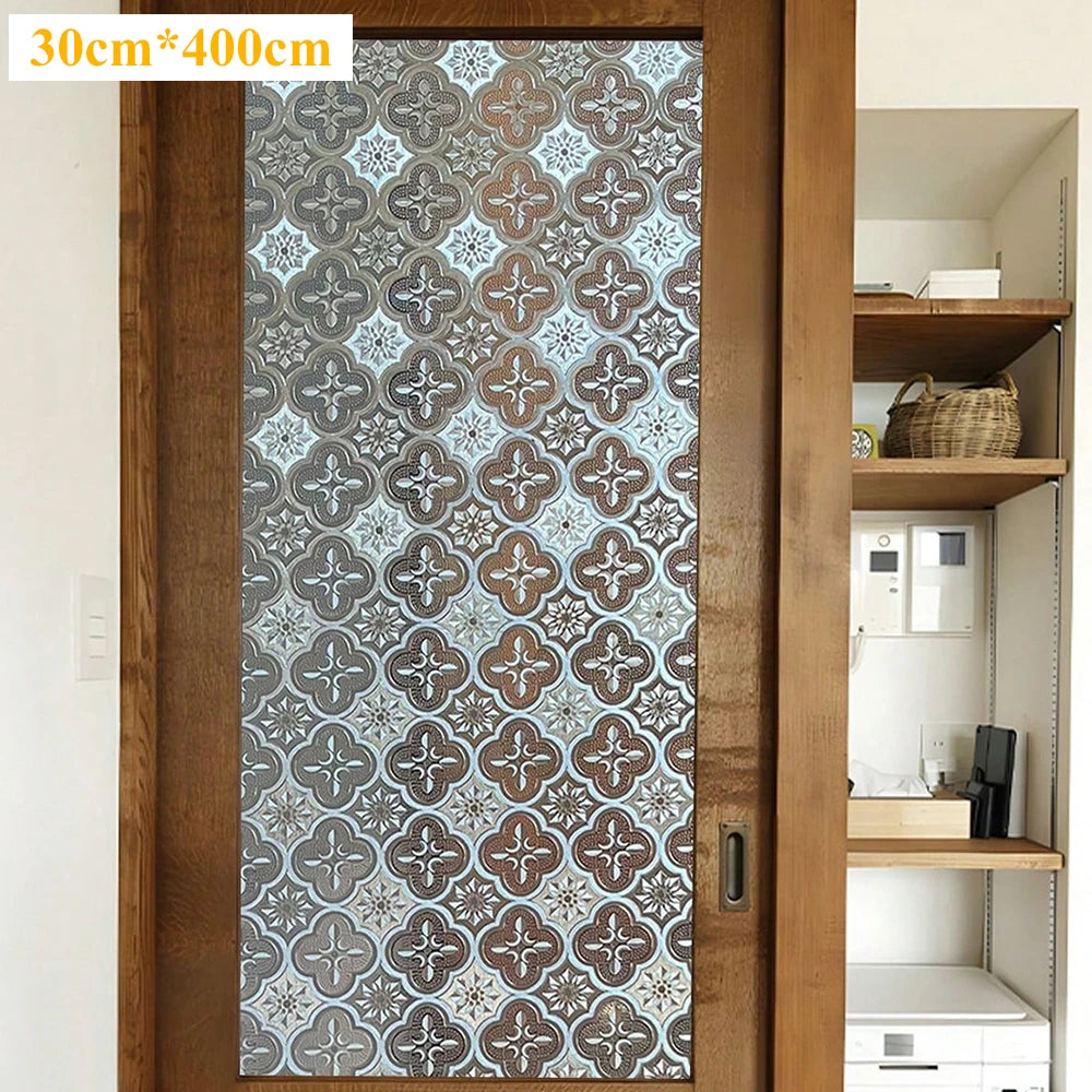 film décoratif fenêtre transparent motifs géométriques adhésif moderne stickers intérieur vitre geometrie