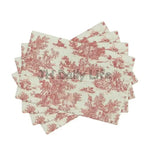 serviettes table toile jouy bleu clair classiques résistantes 12x18 pouces vintage